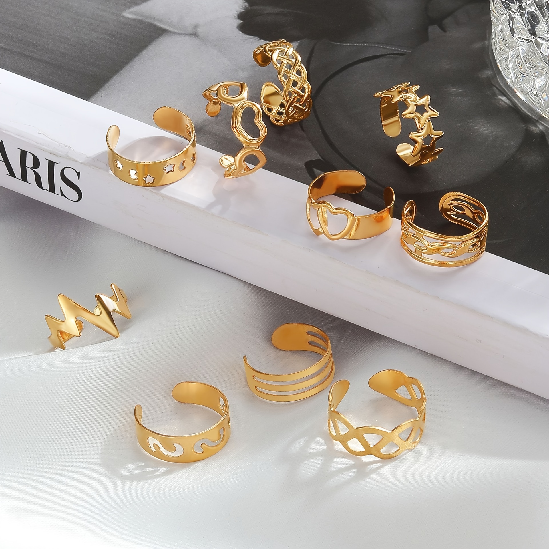 10pcs High Metal Texture Foot Rings Gift Season Various Styles Foot Ornaments